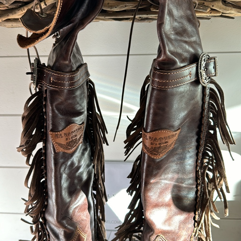 EL VAQUERO chestnut 🤎 BNIB Moccasin Boots Size 37 - Picture 3 of 16